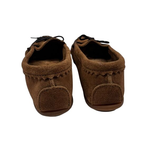 Minnetonka Suede Cinnamon Brown Moccasins Size 9.5 Shoes Slippers Flats - Picture 4 of 9